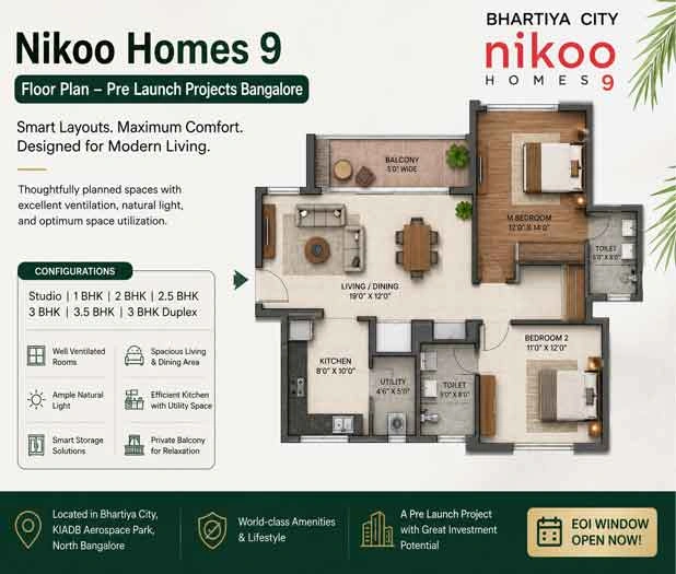 Nikoo Homes 9 Floor Plan